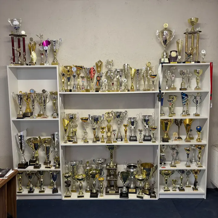 Vitrina cu trofee a clubului